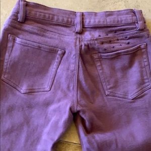 Ksubi Purple Skinny Jeans Zipper cuffs pants 24 25